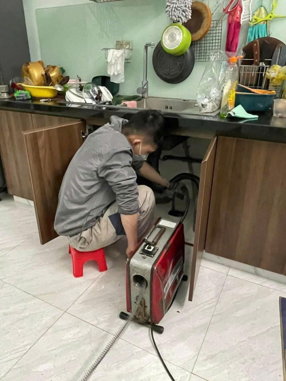 thông hút bể phốt thái bình